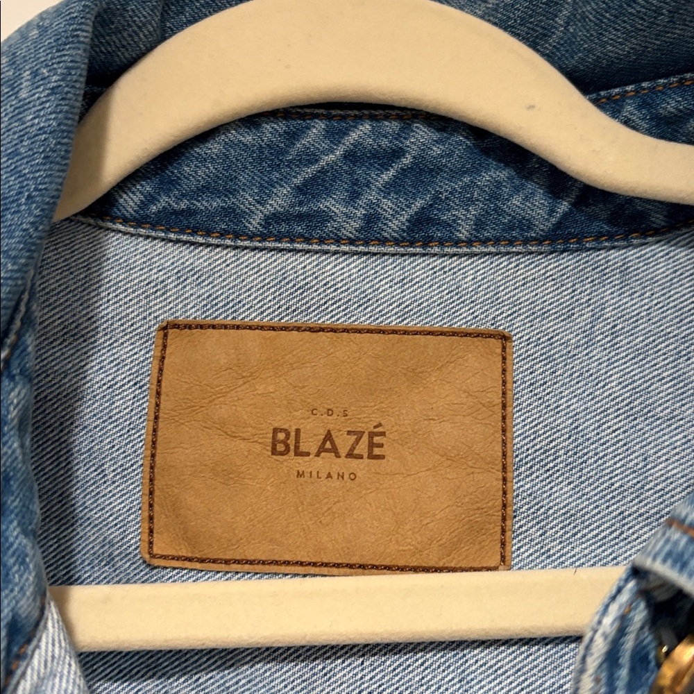 EUC Blazé Milano Cotton Denim Jacket Sz 3 (M/L) - Picture 8 of 9